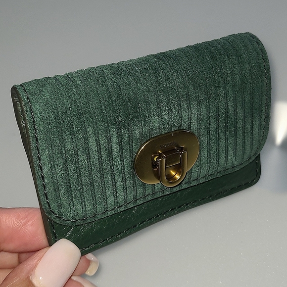 Fossil Harper Leather Phone Bag Pine Green - Picture 7 of 12